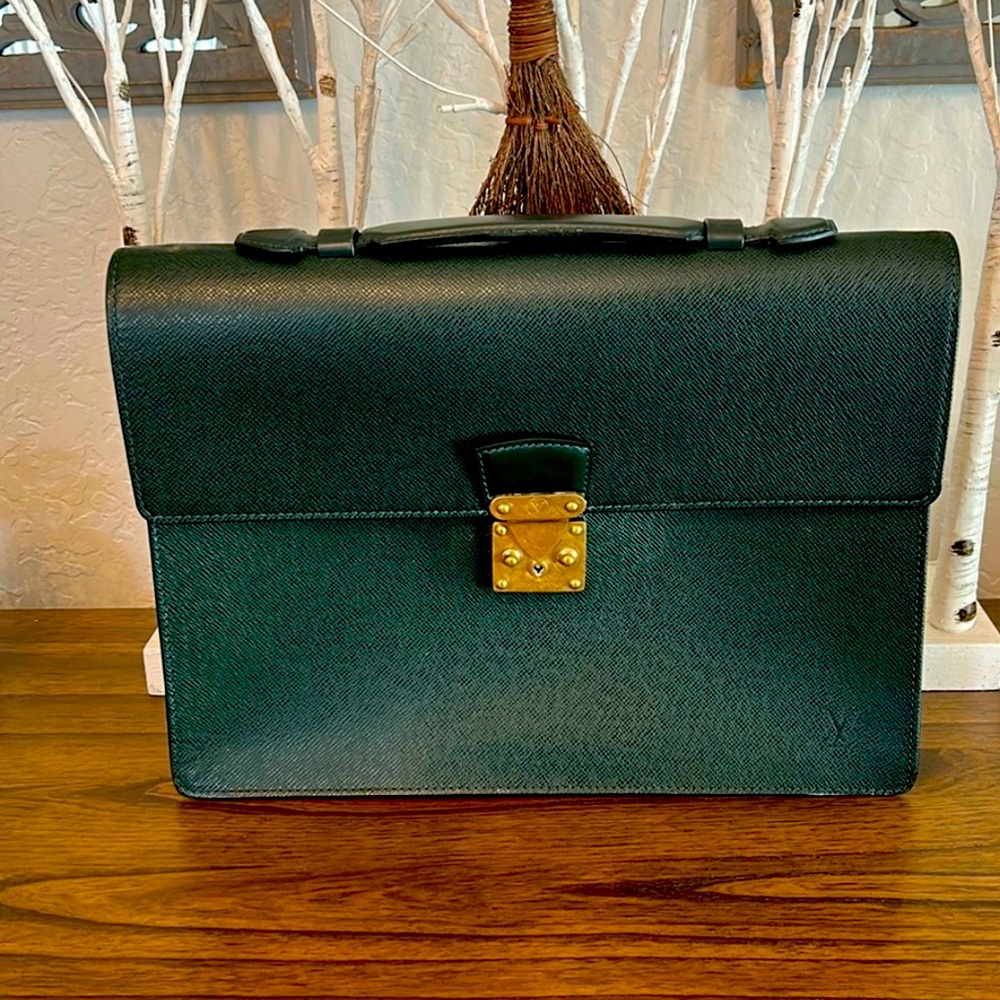 Louis Vuitton Briefcase TAIGA Leather